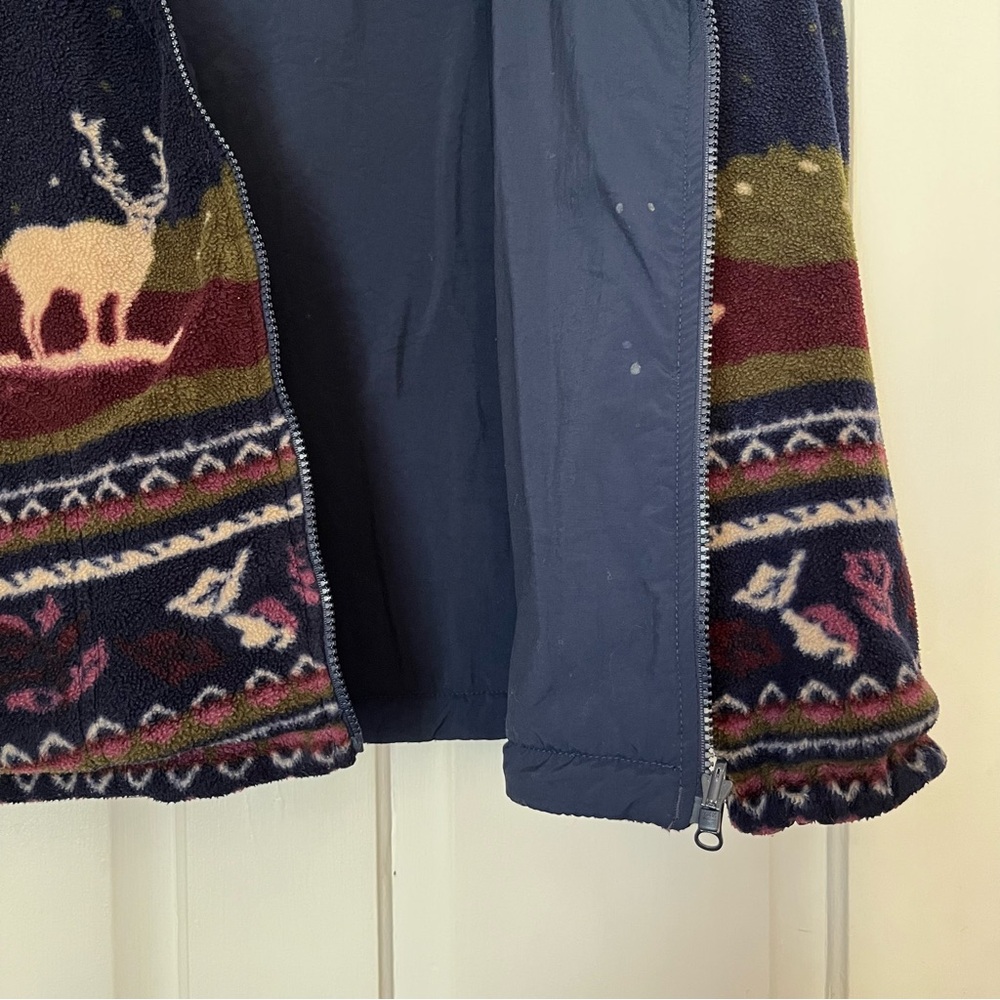 Vintage Northern Reflections Reversible Fleece Jacket with Deer Pattern | small - Picture 7 of 15